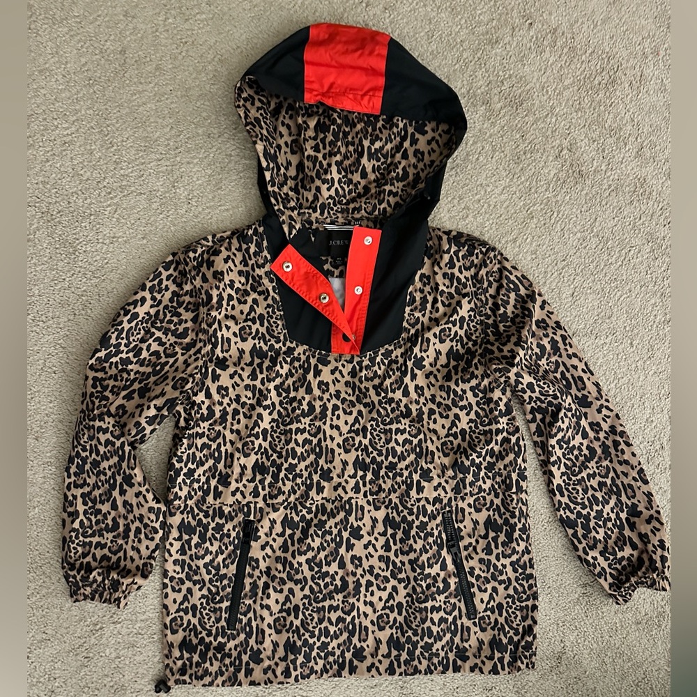 J.Crew leopard print windbreaker